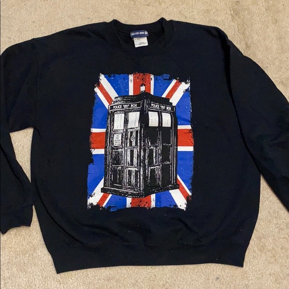 Doctor Who Police Box Union Jack Pullover - Picture 1 of 3